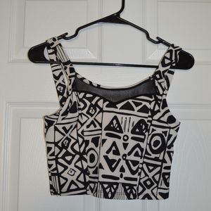 Black & White Crop Top